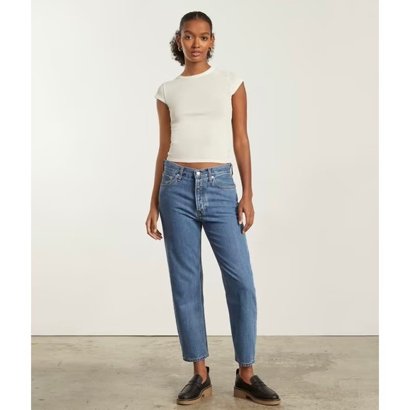 Everlane Denim - EVERLANE The Summer Slouch Jean Womens 27 Blue Organic Cotton High Rise Tapered